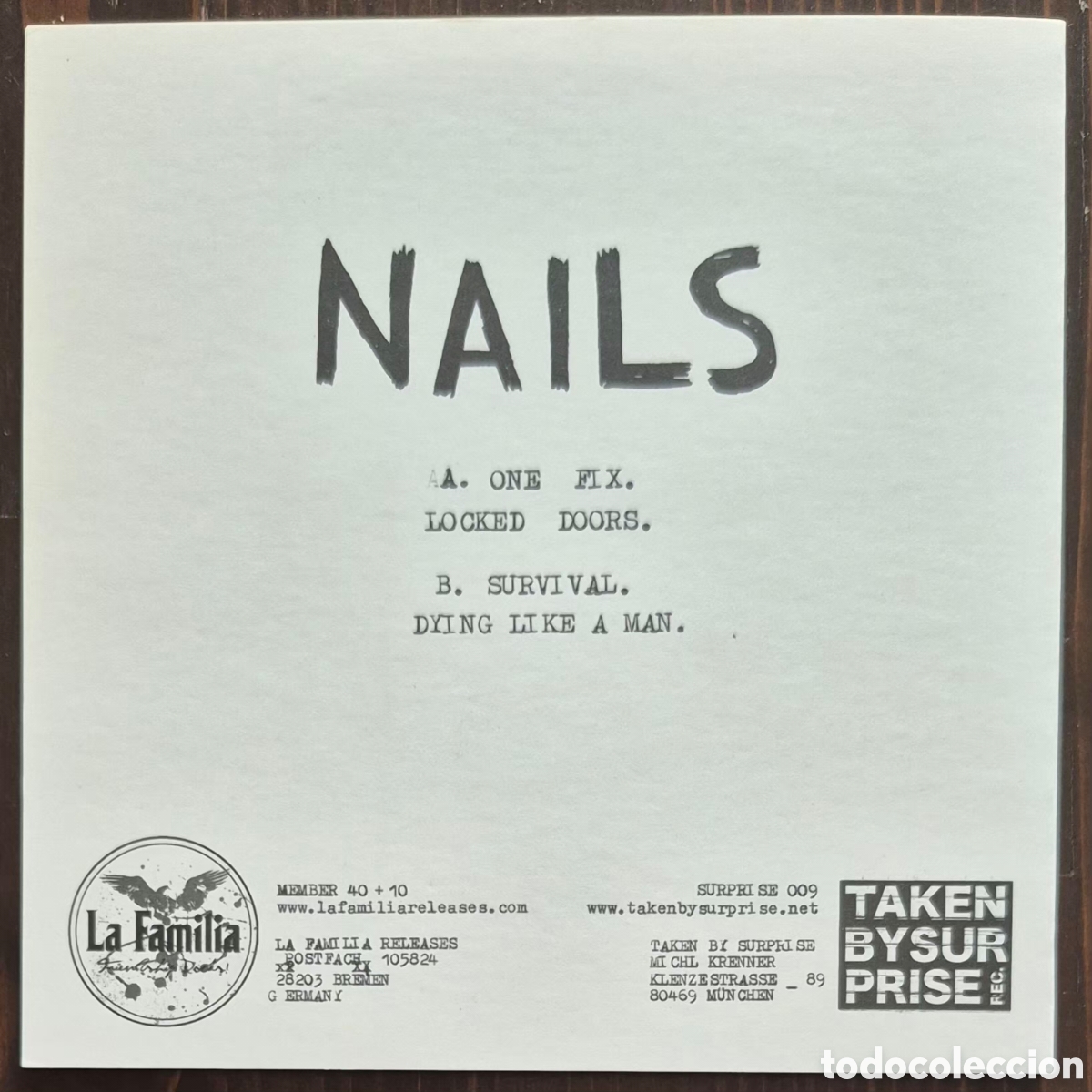 Discos de vinilo: SINGLE - NAILS - NAILS - 2010 ALEMANIA - Foto 2