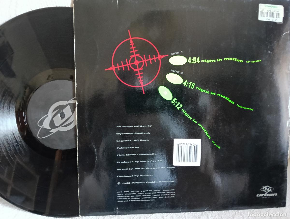 Discos de vinil: U 96 Night In Motion Maxi Buen uso.Ver titulos y dem&aacute;s informaci&oacute;n en fotos.Pedido m&iacute;nimo 9,00 euros