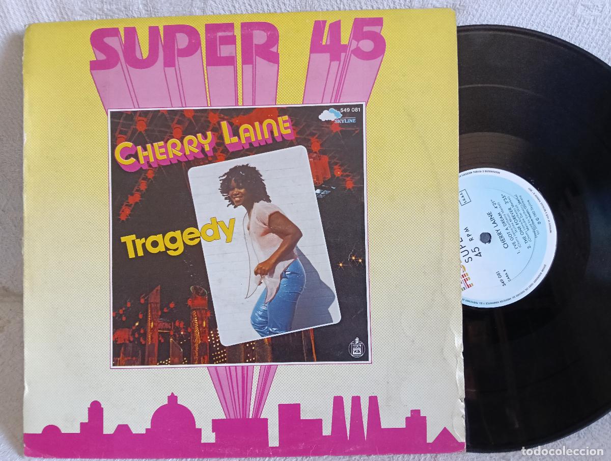 Discos de vinilo: CHERRY LAINE Tragedy Maxi 3 track como NUEVO.Ver titulos y dem&aacute;s informaci&oacute;n en fotos.Pedido m&iacute;nimo