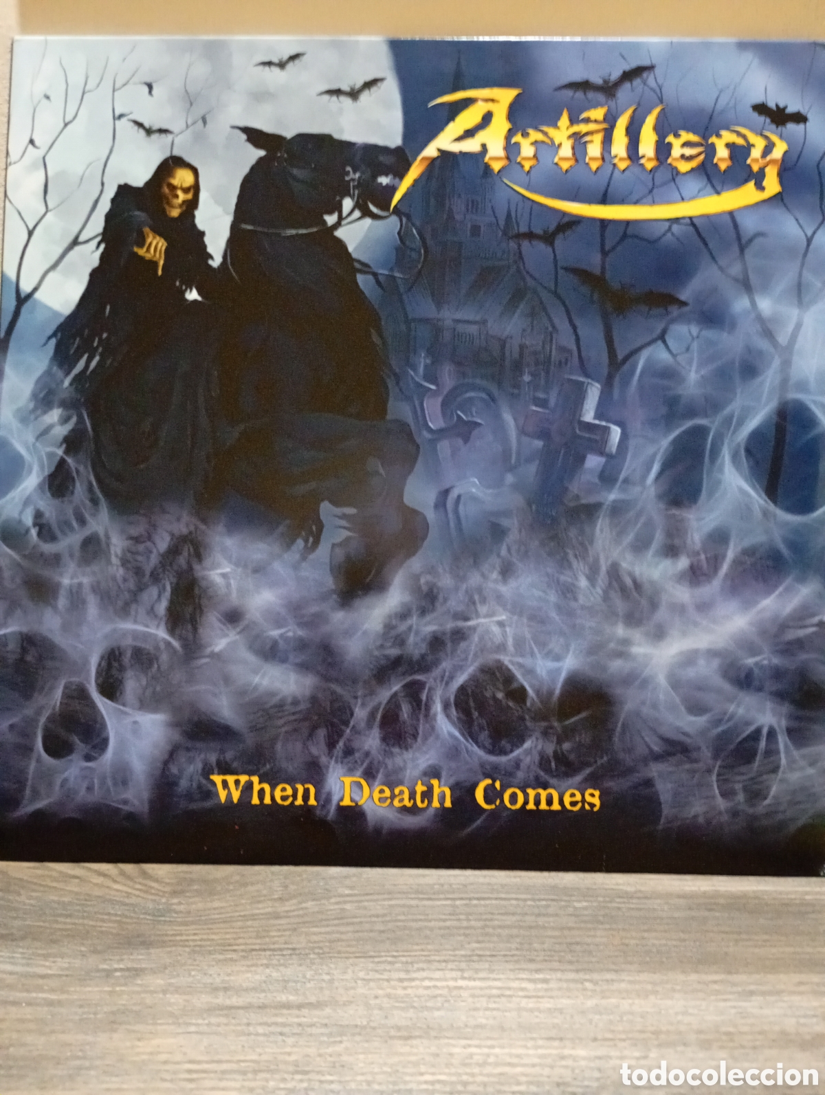 Discos de vinilo: Artillery, When death comes 2013, vinilo limitado color amarillo.