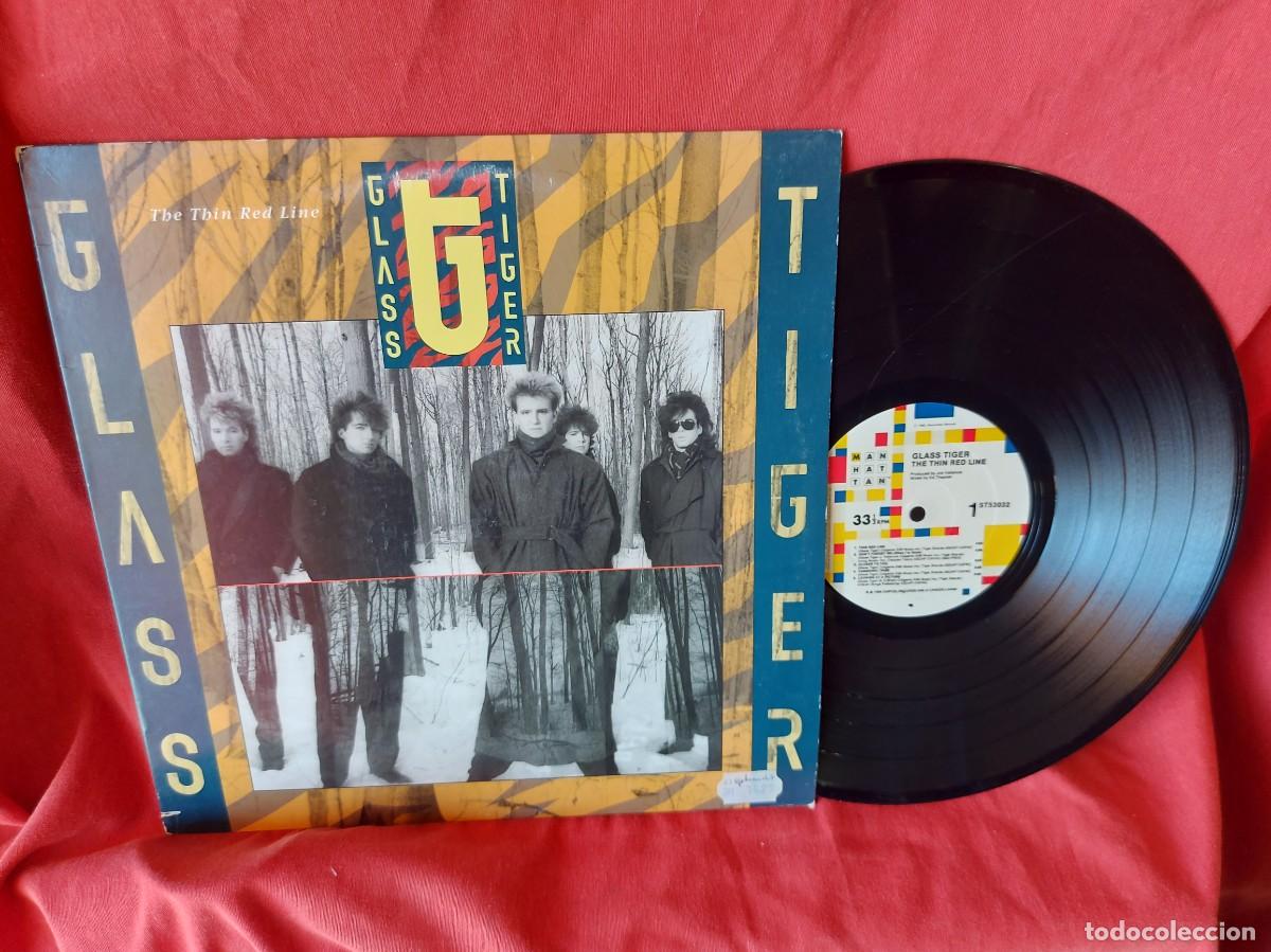 Discos de vinilo: GLASS TIGER THE THIN RED LINE 1986 LP ( PEDIDOS MINIMOS 10 &euro; ) RF, CAJA N&ordm;1