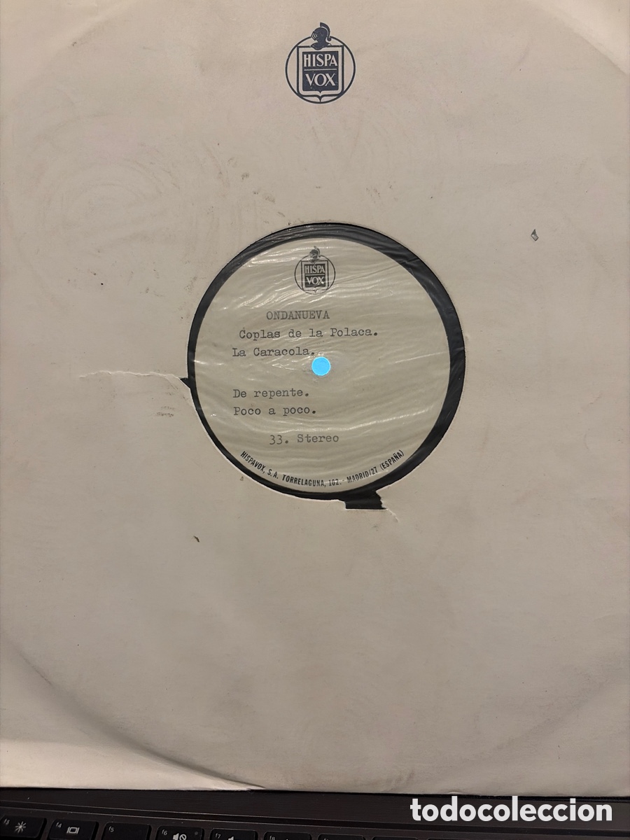 Vinyl-Schallplatten: ONDANUEVA ALDEMARO ROMERO - COPLAS DE LA POLACA, LA CARACOLA, DE REPENTE,TEST PRESSING HISPAVOX