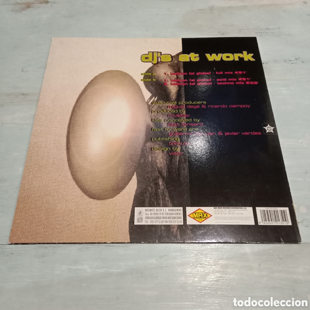 Discos de vinilo: DJS AT WORK - BALLOON (EL GLOBO) - MAXI-SINGLE 12&rdquo; - Foto 2