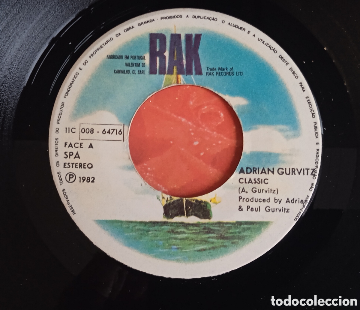 Discos de vinilo: ADRIAN GURVITZ - Classic (1982) disco de vinilo single - Foto 4