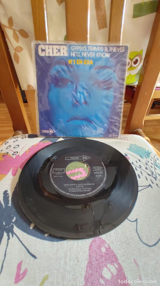 Discos de vinilo: CHER-SINGLE GYPSYS TRAMPS & THIEVES