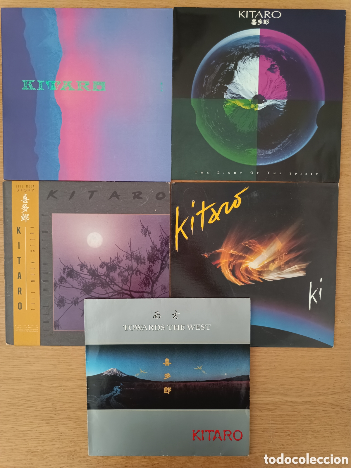 Discos de vinilo: Kitaro Lote 5 Lps Ki, Ten Yeras, Towards The West, Full Moon Story, The Light Of The Spirit