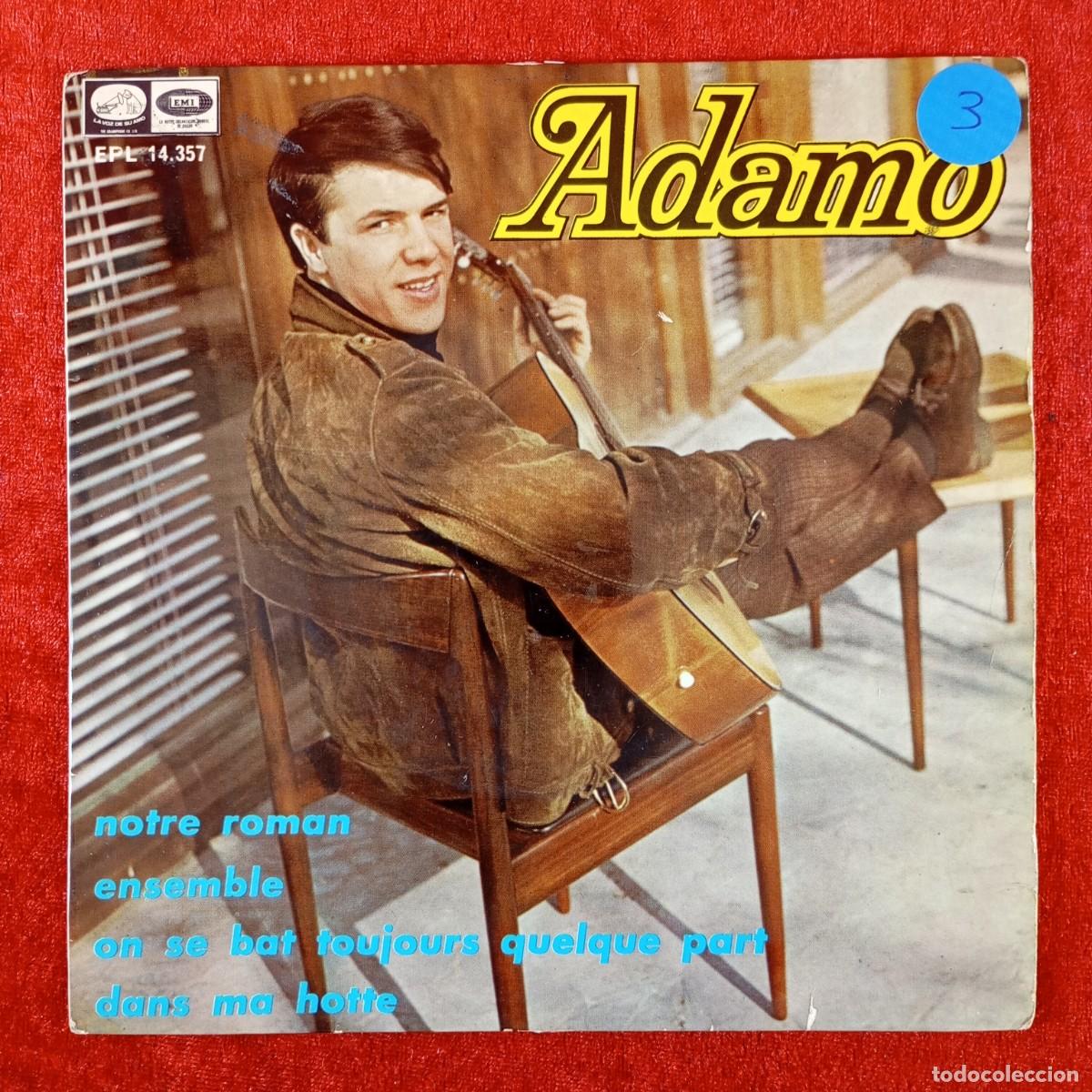 Discos de vinilo: ADAMO - NOTRE ROMAN, ENSEMBLE... - SINGLE VINILO - LA VOZ DE SU AMO, EMI - EPL 14.357 / 5788
