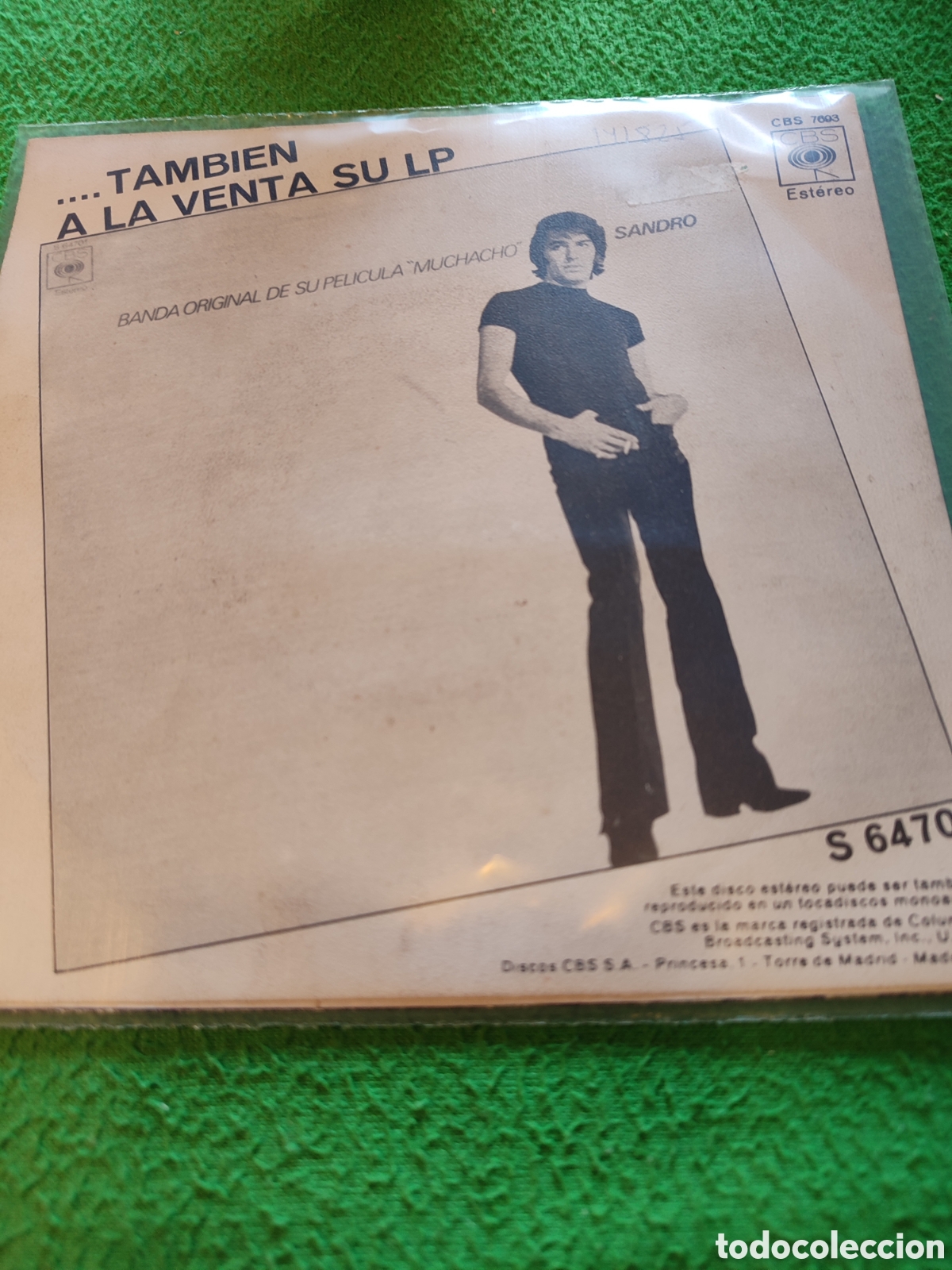 Discos de vinilo: Sandro - Porque yo te amo 1971 - Foto 2