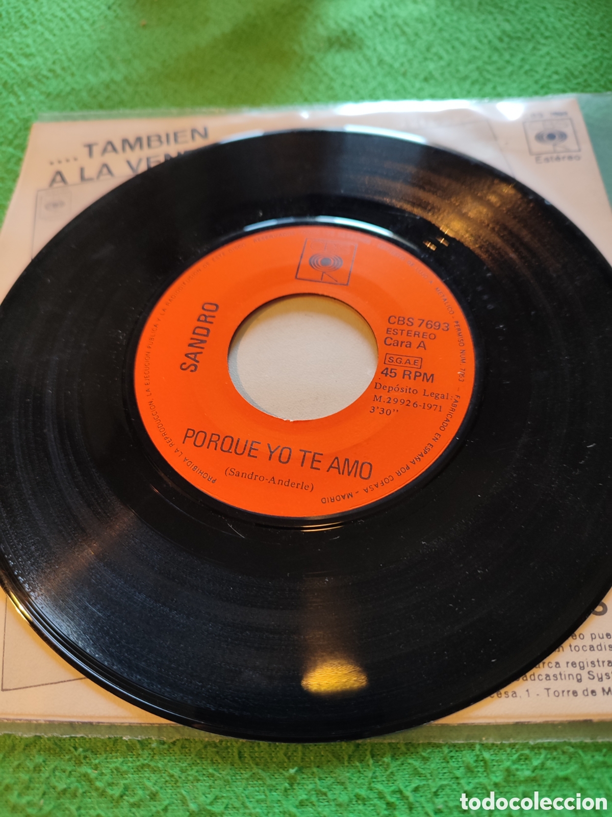 Discos de vinilo: Sandro - Porque yo te amo 1971 - Foto 3