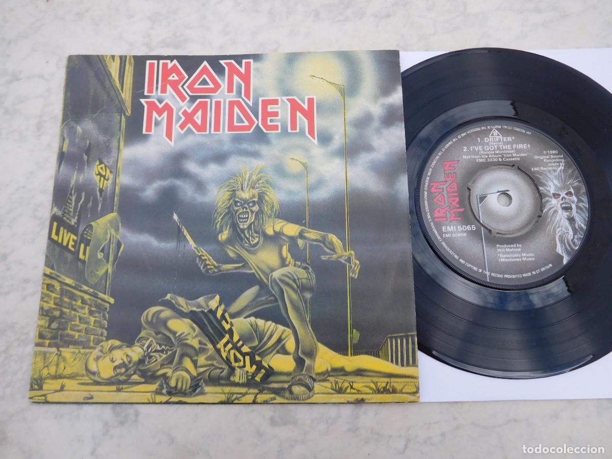 Discos de vinilo: Iron Maiden. 7 Single. Sanctuary uncensored UK EMI 5065