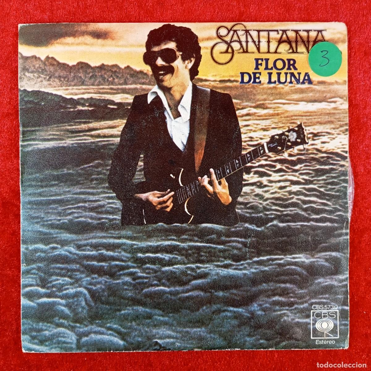 Discos de vinilo: SANTANA - FLOR DE LUNA, TRANSCENDANCE - SINGLE VINILO - CBS - ESTEREO - CBS 5730 / 5794