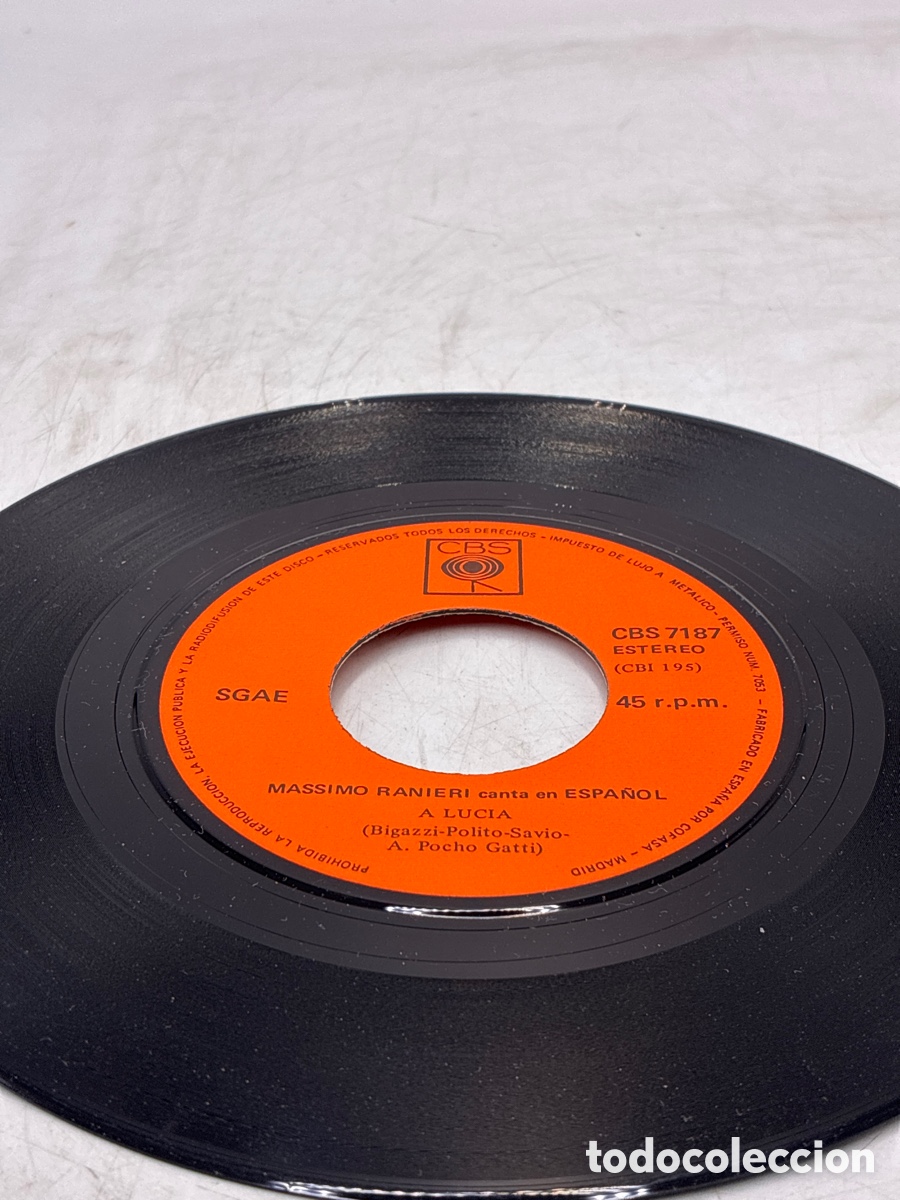 Discos de vinilo: Eurovision 71. Massimo Ranieri. Canta en Espa&ntilde;ol. - Foto 3