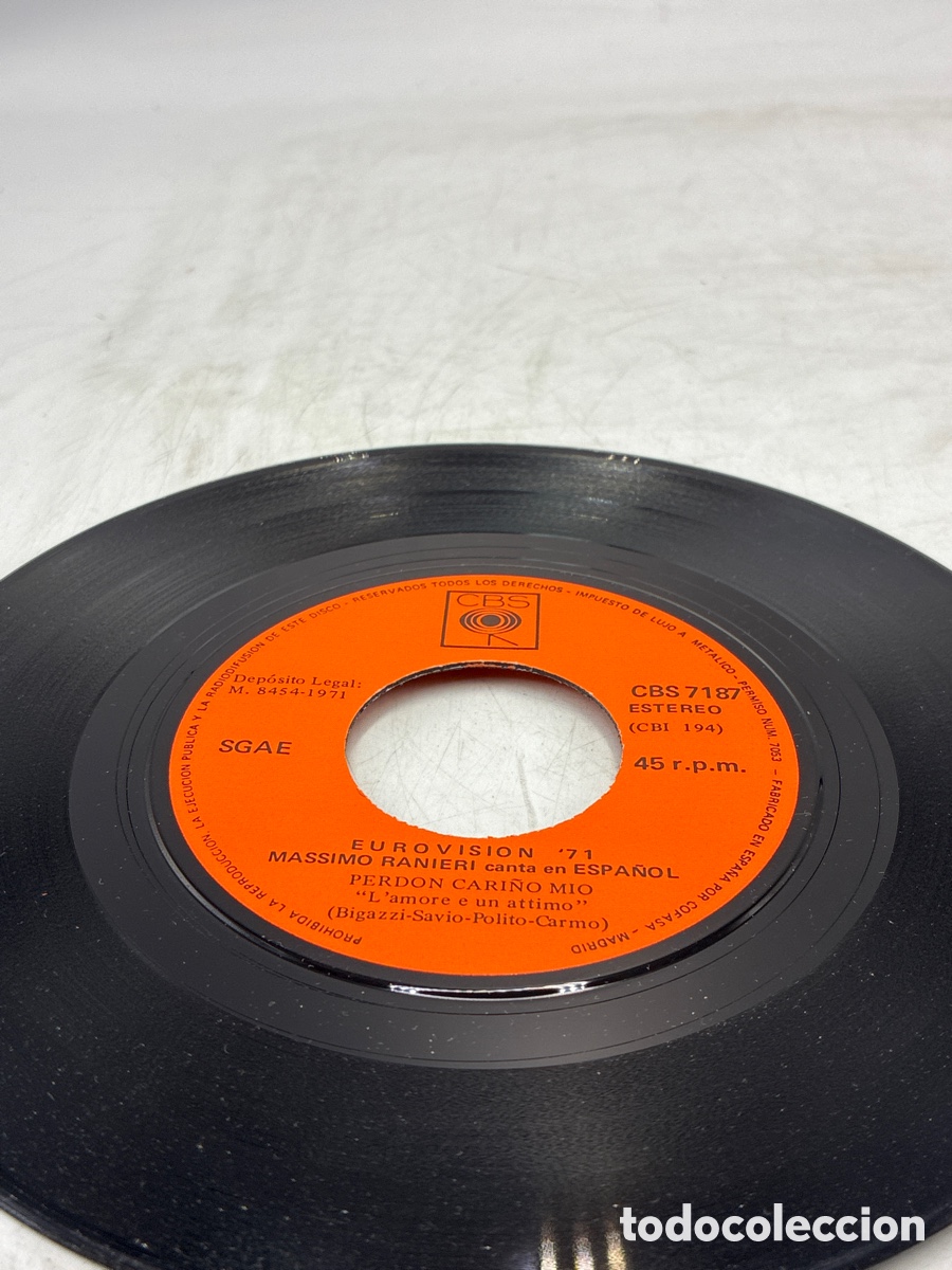 Discos de vinilo: Eurovision 71. Massimo Ranieri. Canta en Espa&ntilde;ol. - Foto 4