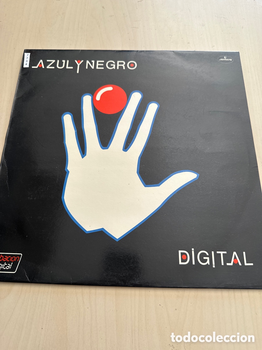 Discos de vinilo: VIN7734 azul y negro digital VINILO DE SEGUNDAMANO