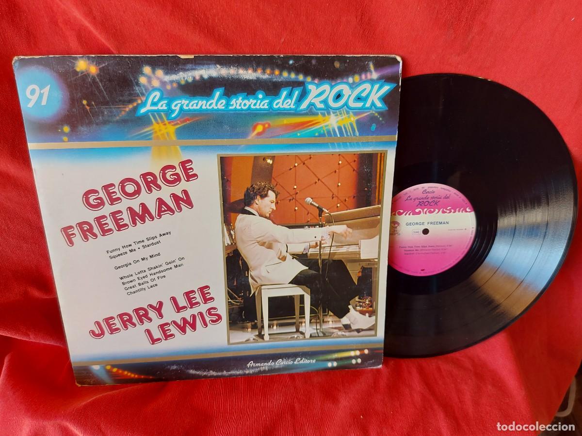 Discos de vinilo: LP -GEORGE FREEMAN 1983 LA LEYENDA DEL ROCK JERRY LEE LEWIS( PEDIDOS MINIMOS 10 &euro; ) , CAJA N&ordm;1 - LP