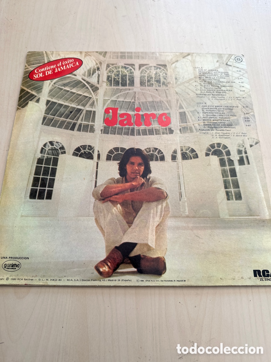 Discos de vinilo: VIN7738 Jairo VINILO DE SEGUNDAMANO - Foto 2