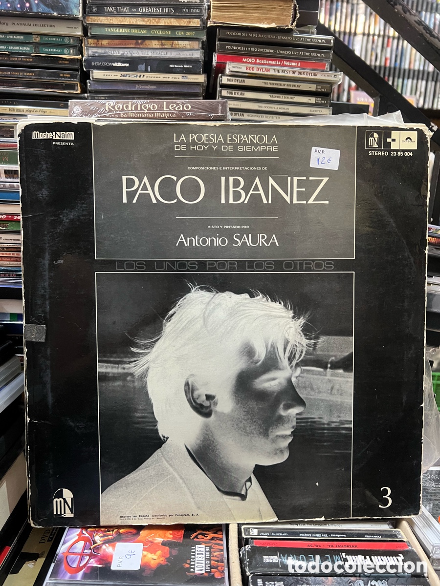Discos de vinilo: Paco Ib&aacute;&ntilde;ez La poes&iacute;a espa&ntilde;ola de hoy y de siempre Visto y pintado por Antonio Saura