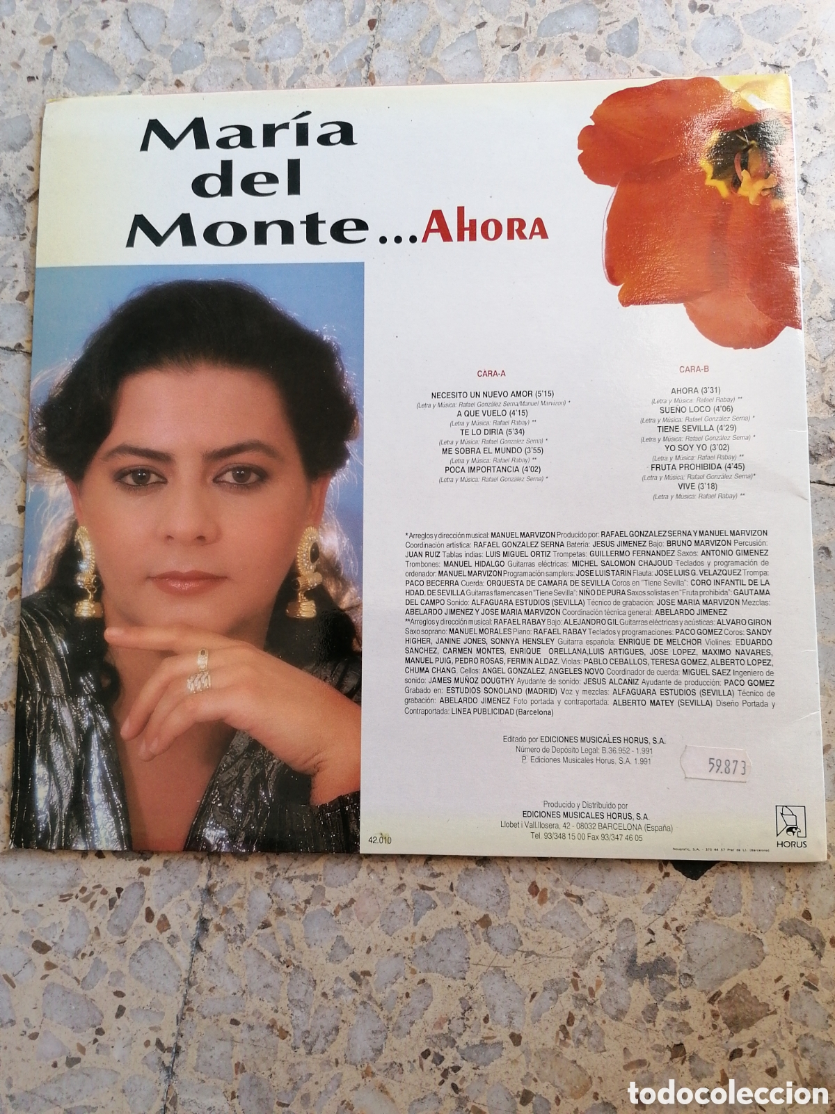 Discos de vinilo: LP MARIA DEL MONTE AHORA 1991 - Foto 2