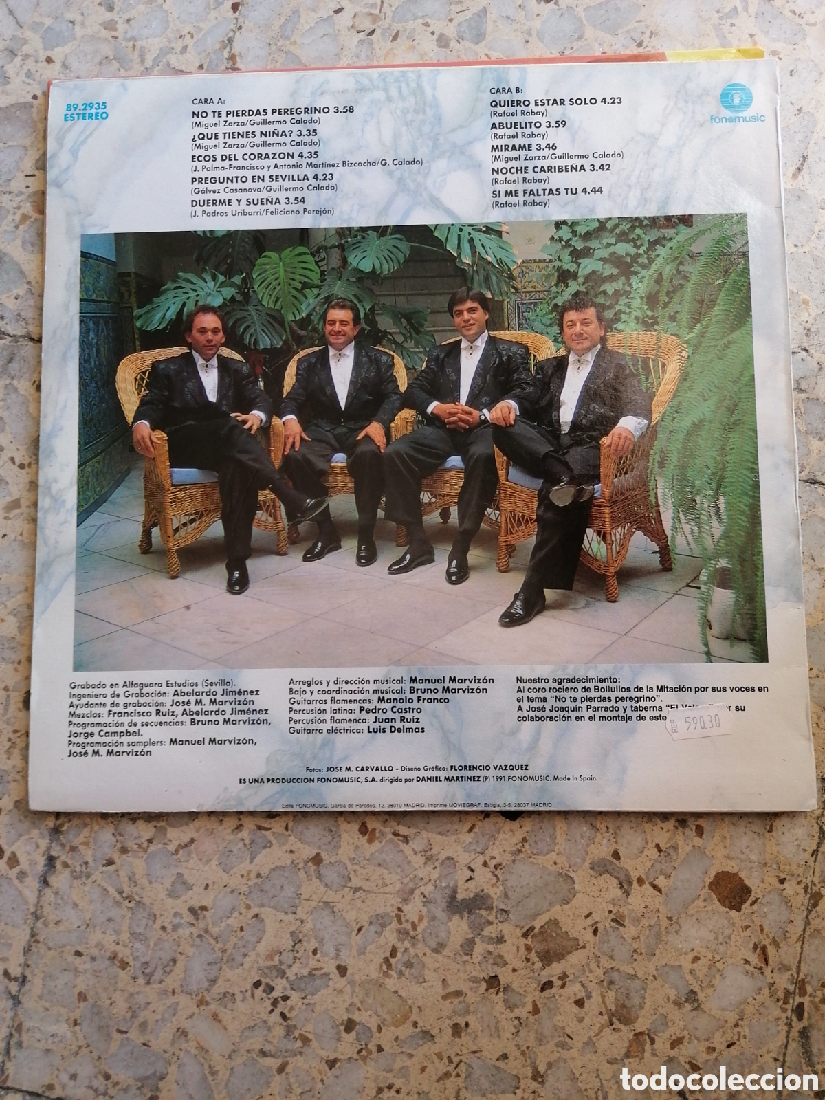 Discos de vinilo: LP ECOS DE LAS MARISMAS PASO A PASO 1991 - Foto 2