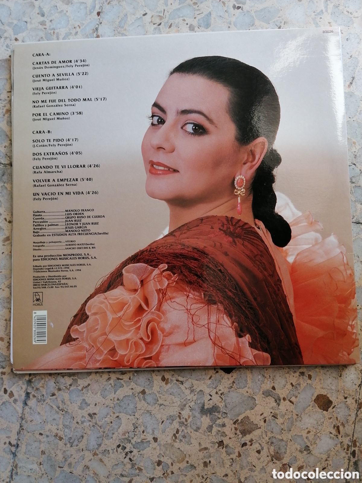 Discos de vinilo: LP MARIA DEL MONTE CARTAS DE AMOR 1994 INSERT - Foto 2