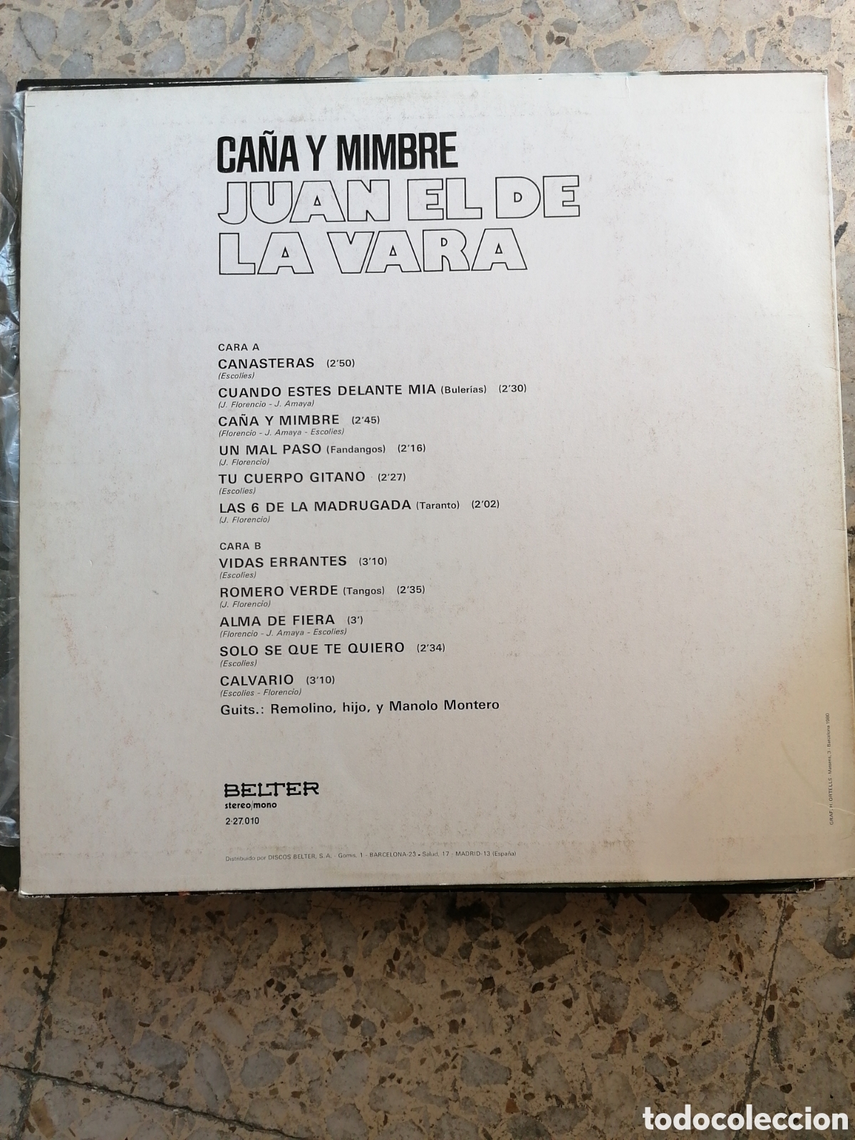 Discos de vinilo: LP JUAN EL DE LA VARA CA&Ntilde;A Y MIMBRE 1978 - Foto 2