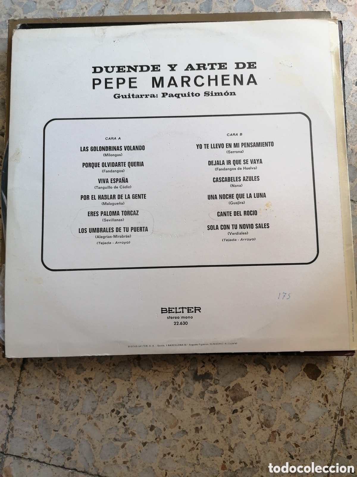 Discos de vinilo: LP PEPE MARCHENA DUENDE Y ARTE 1973 - Foto 2
