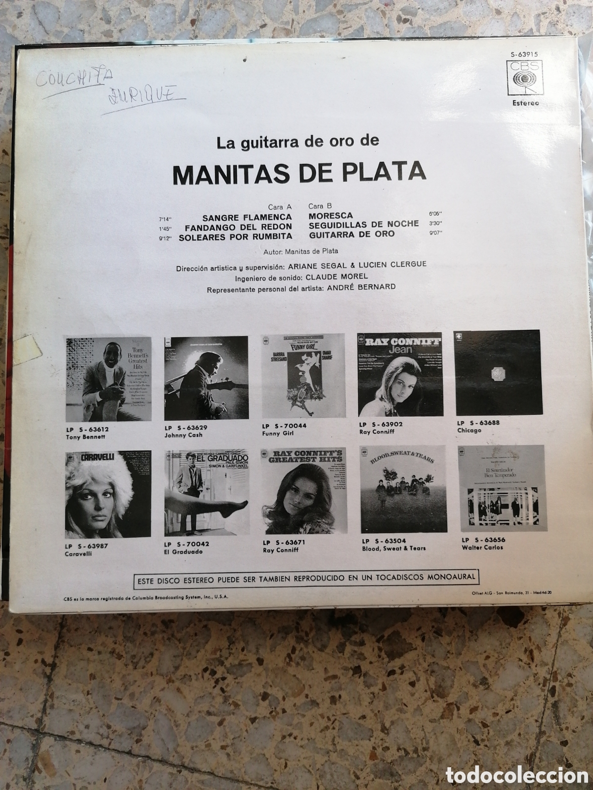 Discos de vinilo: LP MANITAS DE PLATA GUITARRA DE ORO 1970 - Foto 2