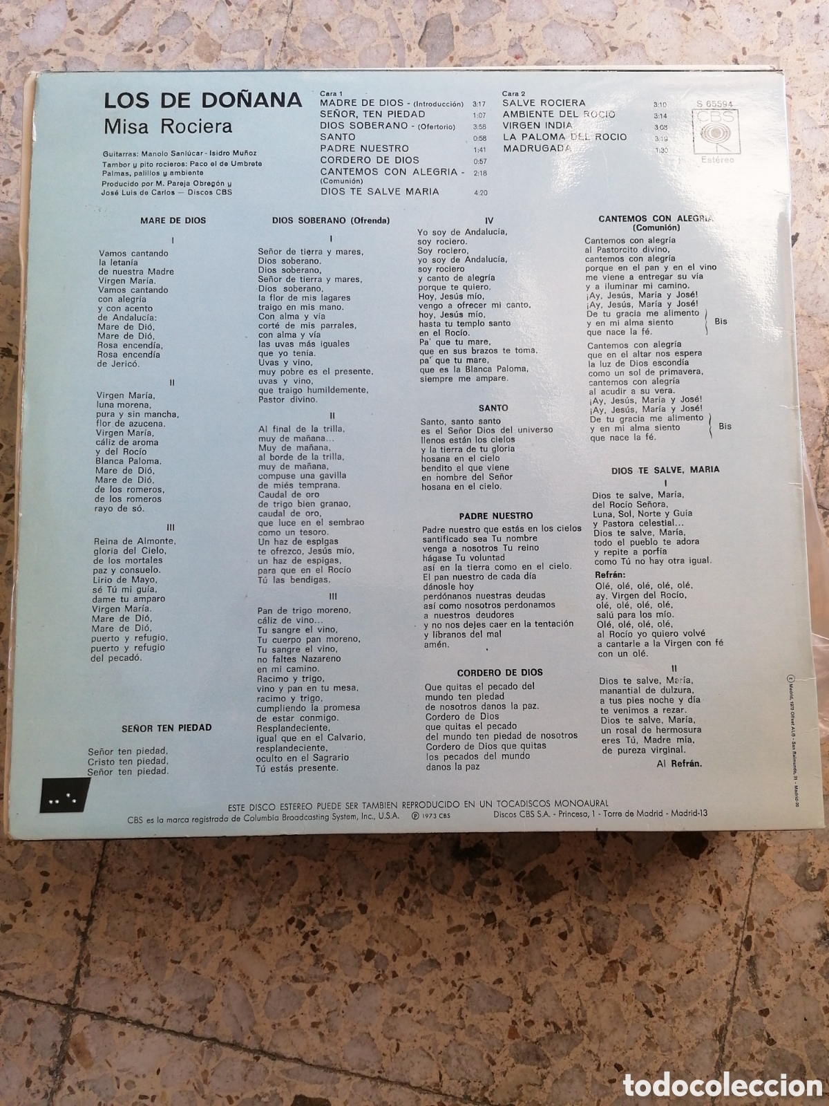 Discos de vinilo: LP LOS DE DO&Ntilde;ANA MISA ROCIERA 1973 - Foto 2