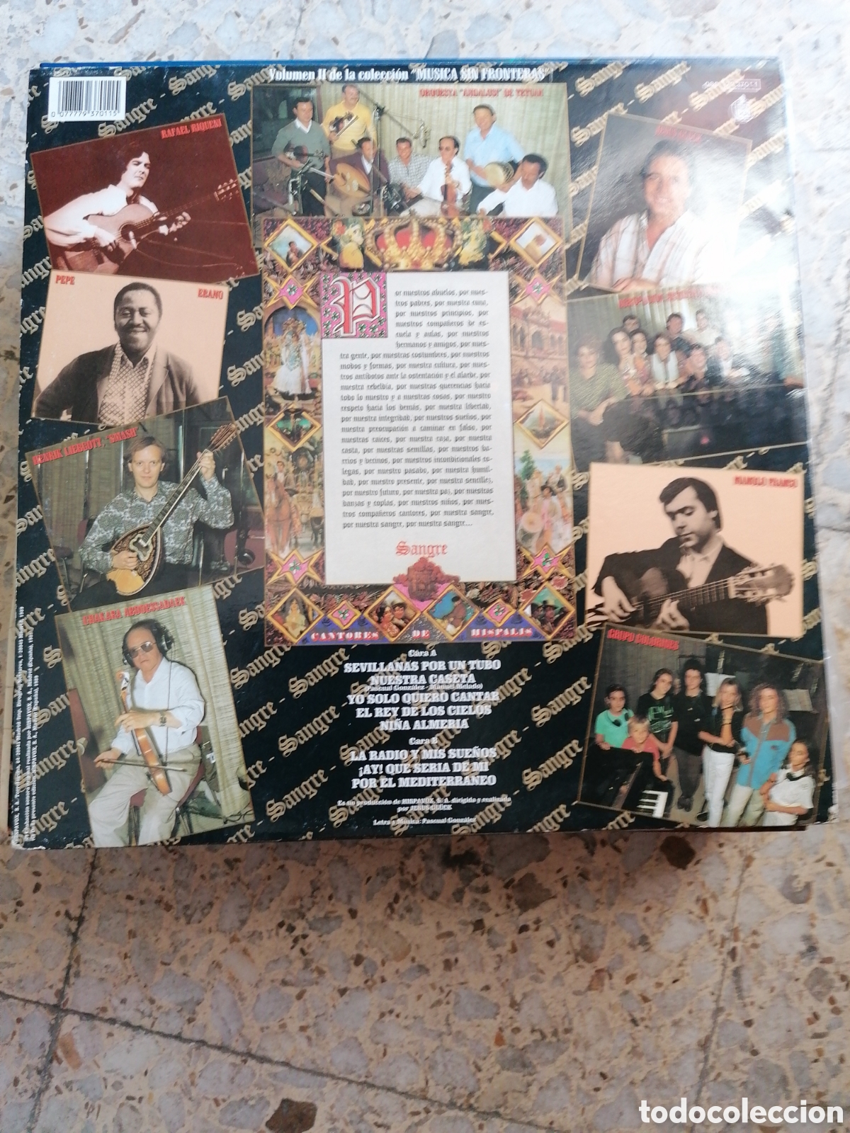 Discos de vinilo: LP CANTORES DE HISPALIS SANGRE 1989 INSERT - Foto 2