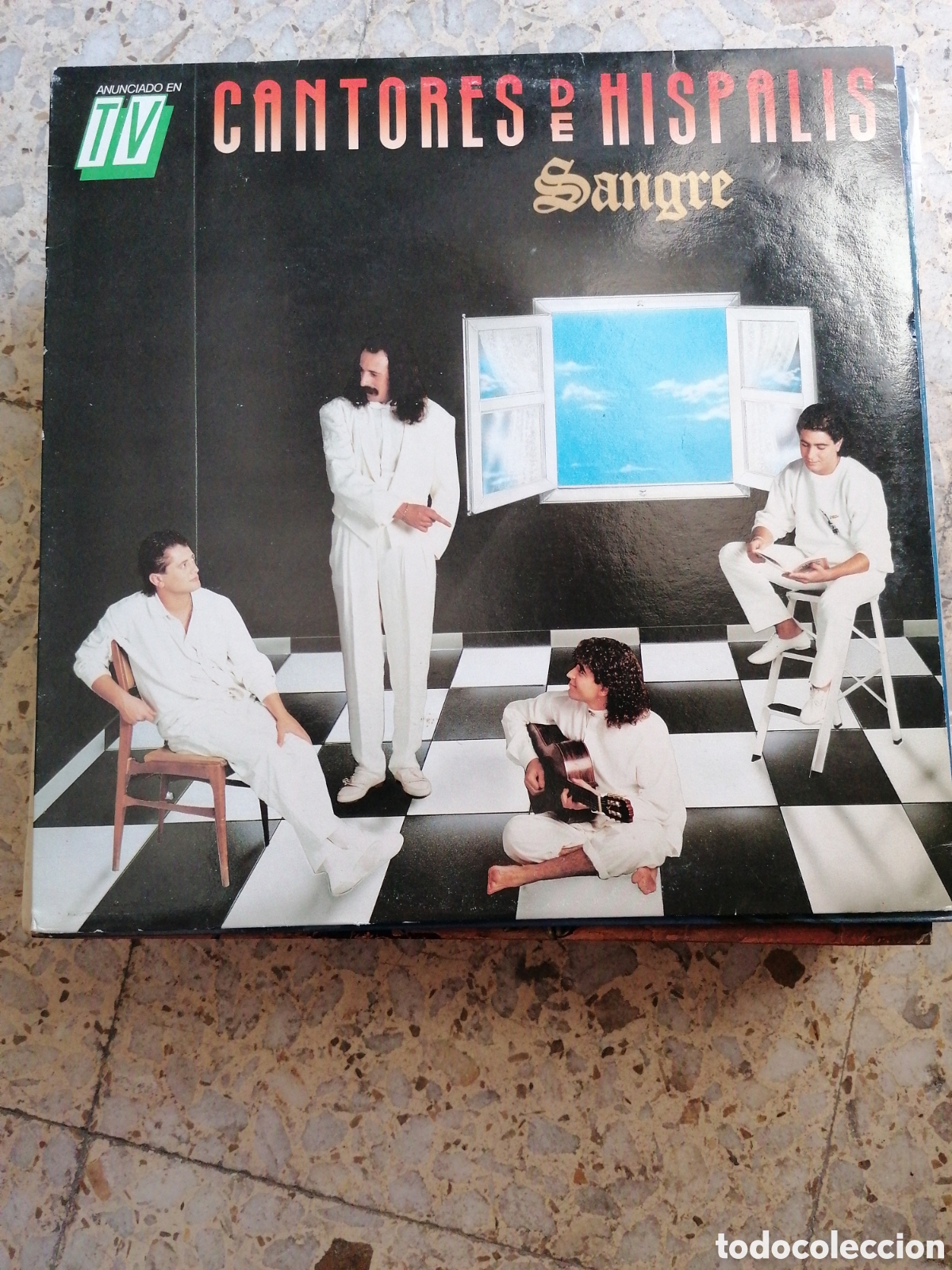 Discos de vinilo: LP CANTORES DE HISPALIS SANGRE 1989 INSERT - Foto 1