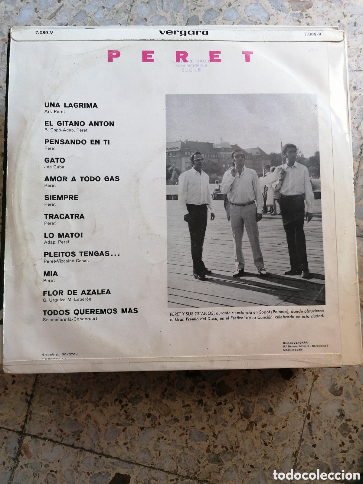 Discos de vinilo: LP PERET UNA LAGRIMA 1968 - Foto 2