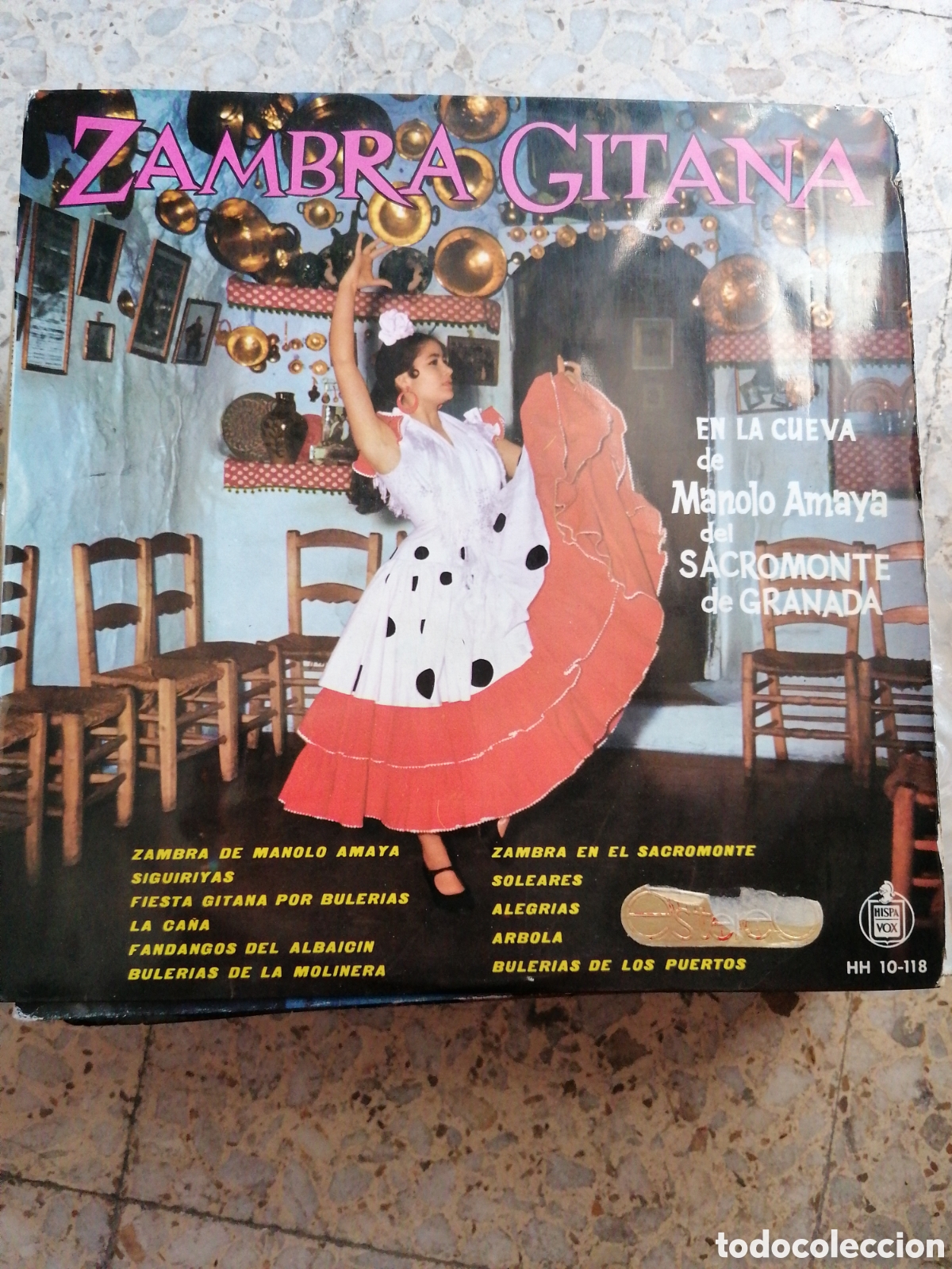 Discos de vinilo: LP ZAMBRA GITANA CUEVA MANOLO AMAYA SACROMONTE 1968