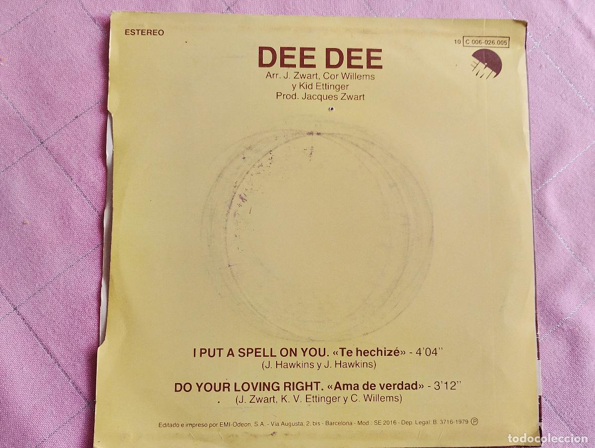Discos de vinilo: Dee Dee &ndash; I Put A Spell On You, 1979 - Foto 3