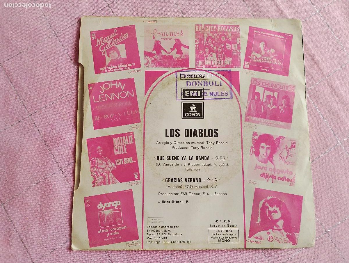 Discos de vinilo: Los Diablos &ndash; Que Suene Ya La Banda 1976 - Foto 4