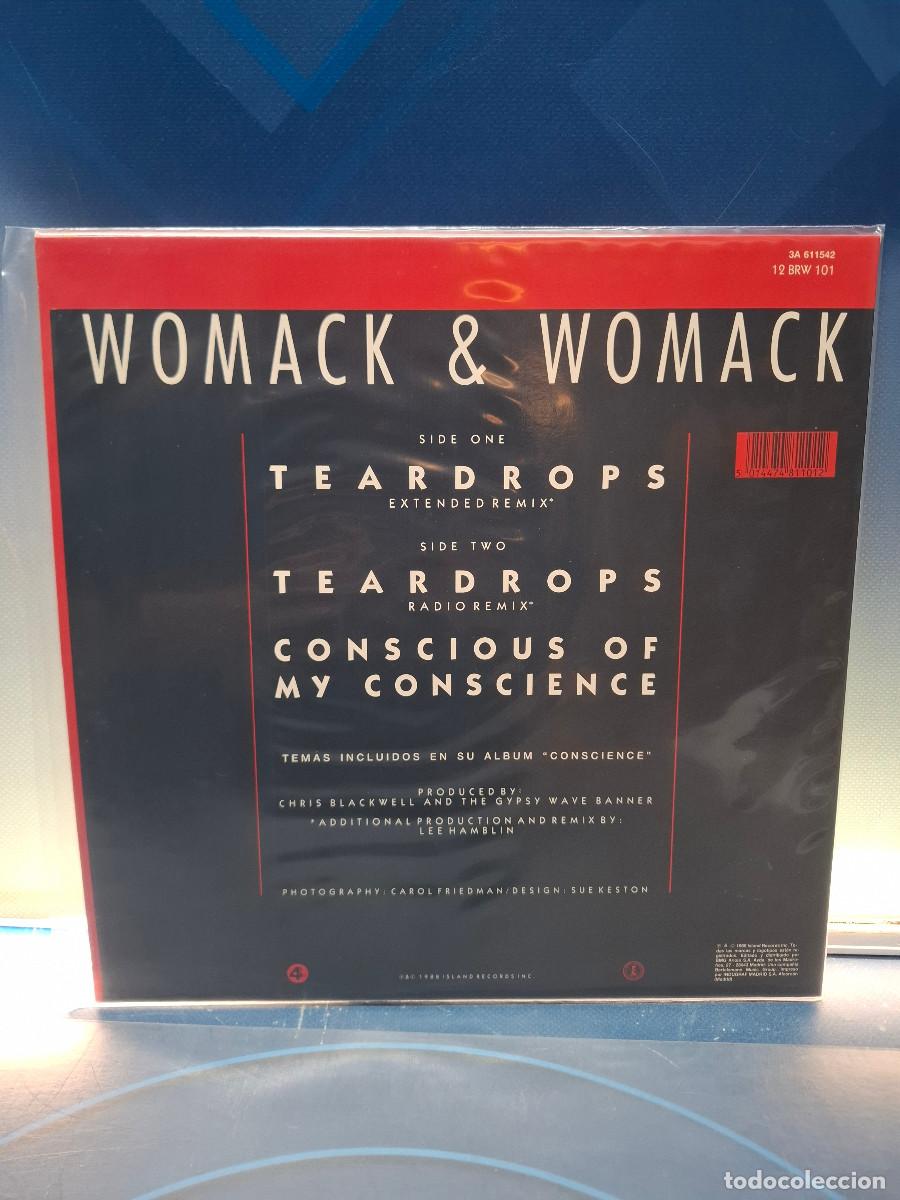 Discos de vinilo: Disco, Lp, Womack & Womack, Teardrops, 1988 - Foto 2