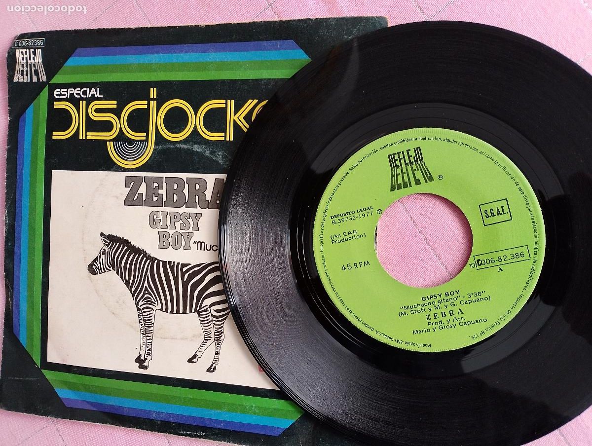 Discos de vinilo: Zebra &ndash; Gipsy Boy, 1977 - Foto 4
