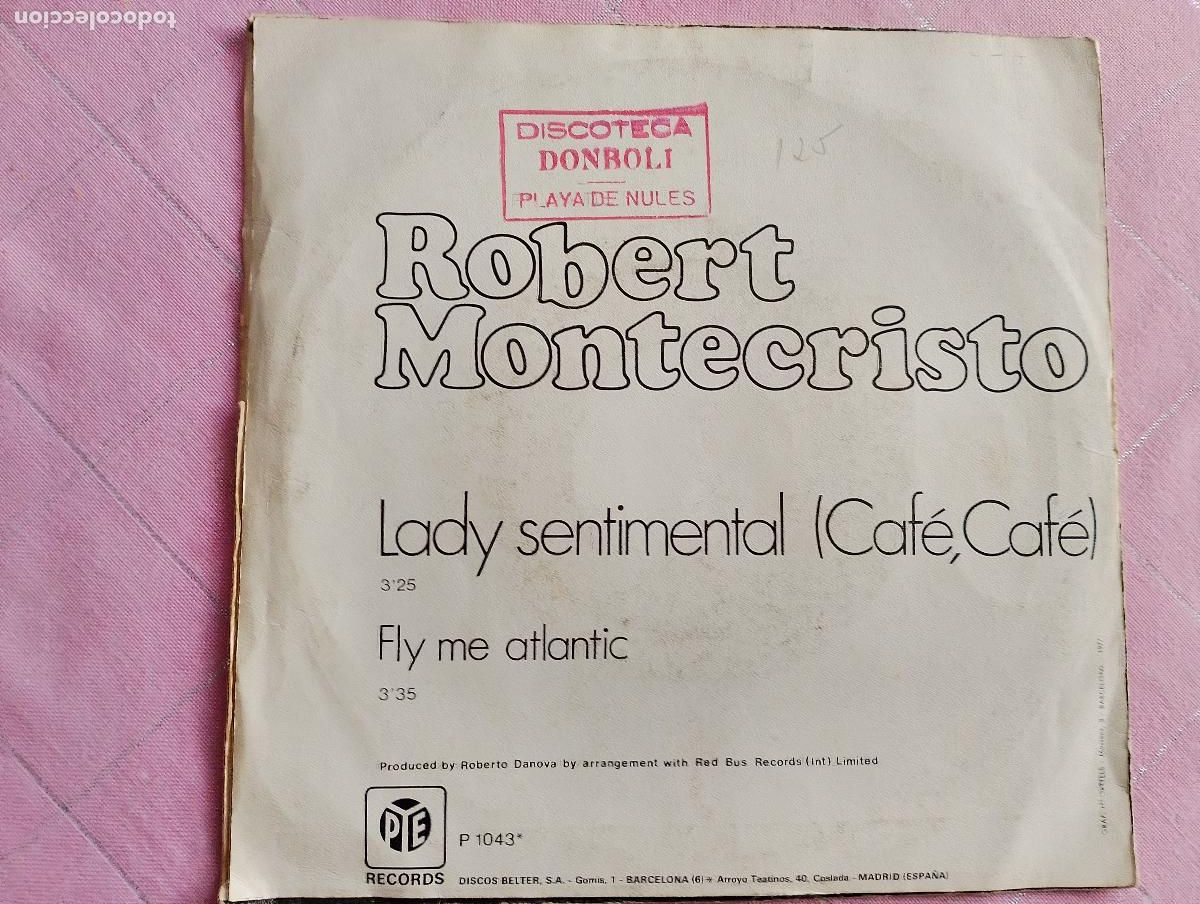 Discos de vinilo: Robert Montecristo* &ndash; Lady Sentimental (Caf&eacute;, Caf&eacute;) 1977 - Foto 4