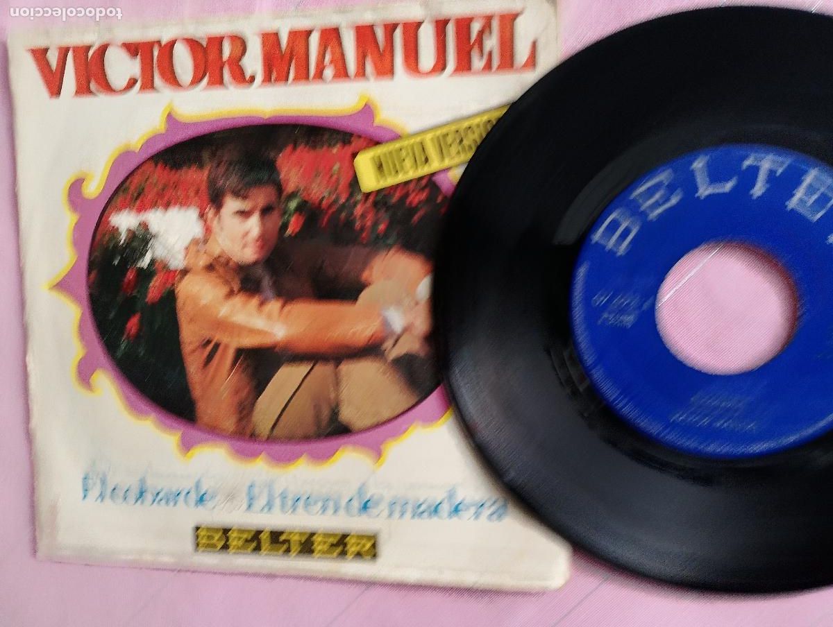 Discos de vinilo: V&iacute;ctor Manuel &ndash; El Cobarde / El Tren De Madera, 1970 - Foto 2