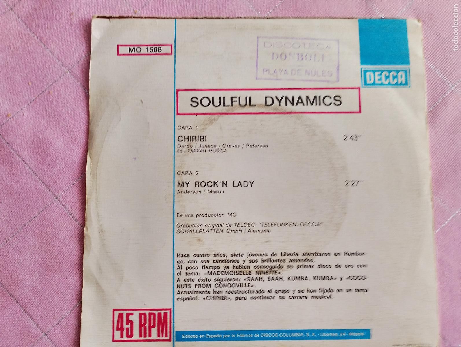 Discos de vinilo: Soulful Dynamics &ndash; Chiribi, 1976 - Foto 4