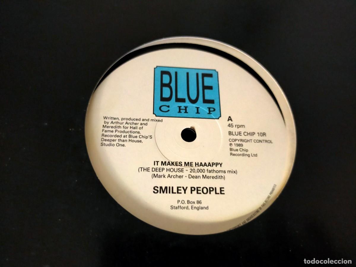 Discos de vinilo: SMILEY PEOPLE. IT MAKES ME HAAAPPY. BLUE CHIP 2 VERSIONES. VER DESCRIPCI&Oacute;N. 1989
