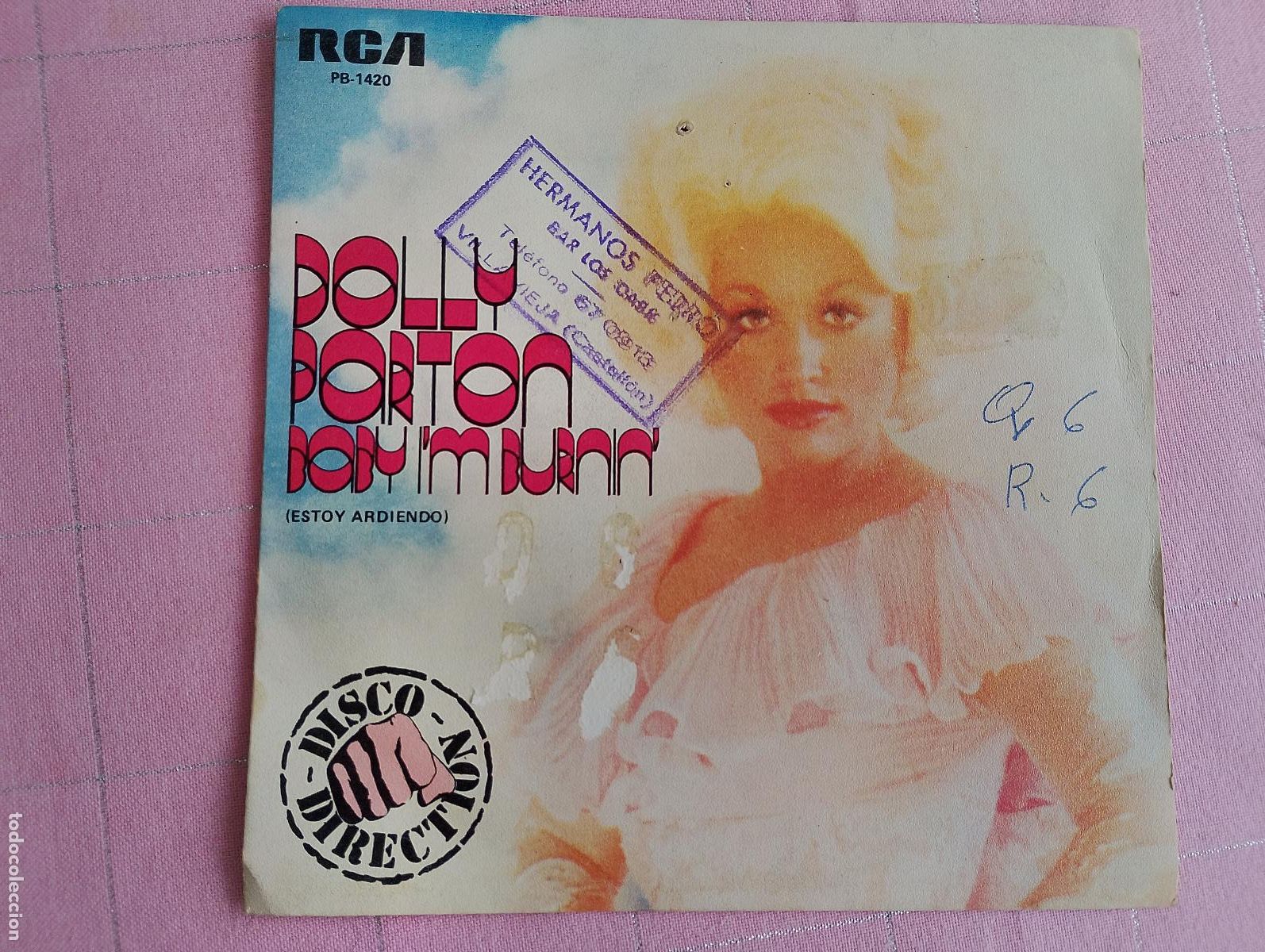 Discos de vinilo: Dolly Parton &ndash; Baby I'm Burning = Estoy Ardiendo, 1979