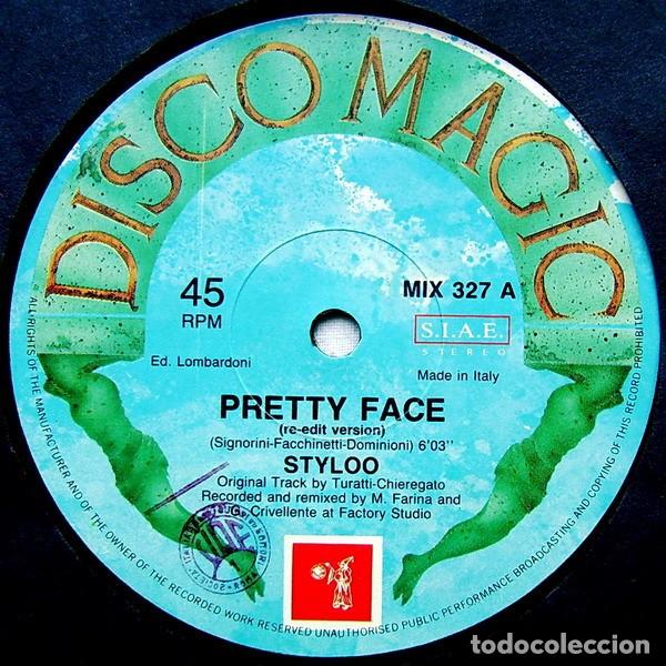 Discos de vinilo: Styl&oacute;o &ndash; Pretty Face (Re-Edit Version)-ITALY-1988-MAXI SINGLE - Foto 3