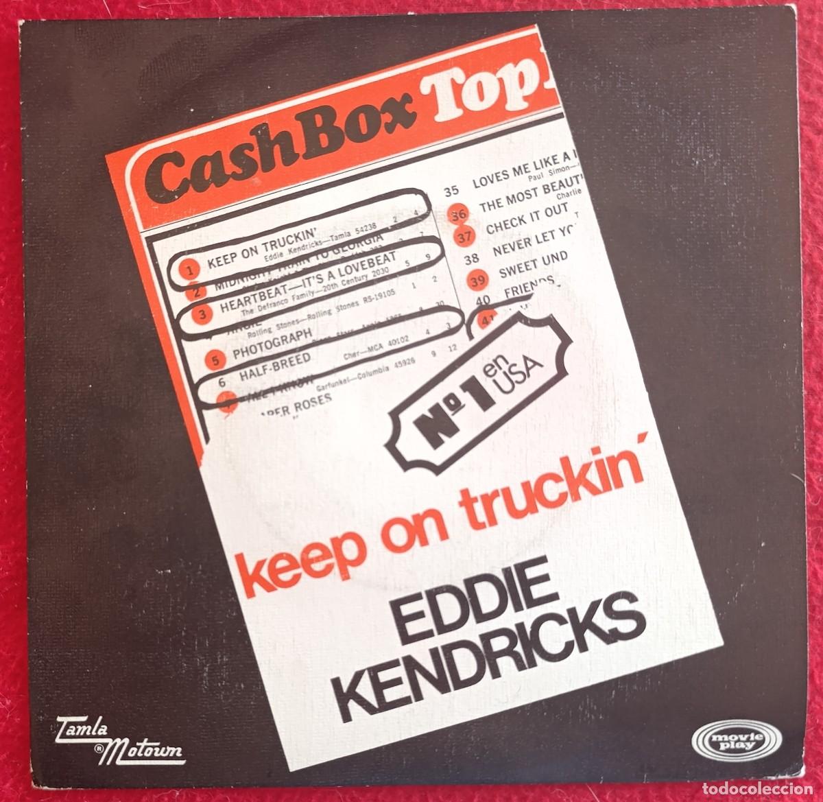 Discos de vinilo: EDDIE KENDRICKS -KEEP ON TRUCKIN' (PART 1 AND 2) 1973 SPAIN SOUL MOTOWN