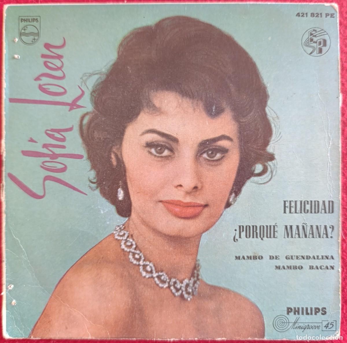 Discos de vinilo: SOF&Iacute;A LOREN -FELICIDAD EP SOUNDTRACK 7&rdquo; 1958 RARE SPAIN