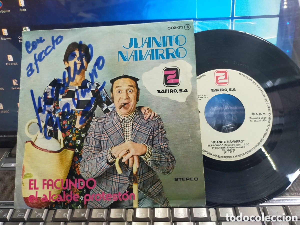 Discos de vinilo: Juanito navarro single el facundo 1976 firmado por el