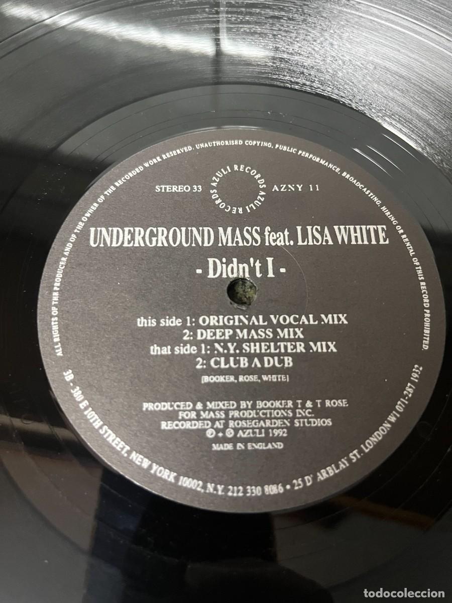 Discos de vinilo: Underground Mass Feat. Lisa White Didnt I - Foto 3