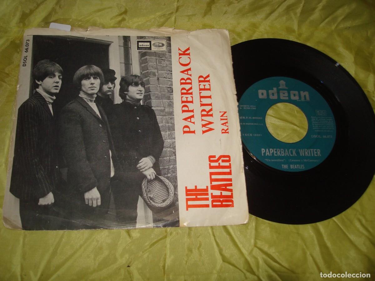 Discos de vinilo: THE BEATLES. PAPERBACK WRITTER / RAIN. ODEON, 1966. SPAIN. VINILO IMPECABLE(#) - Foto 1