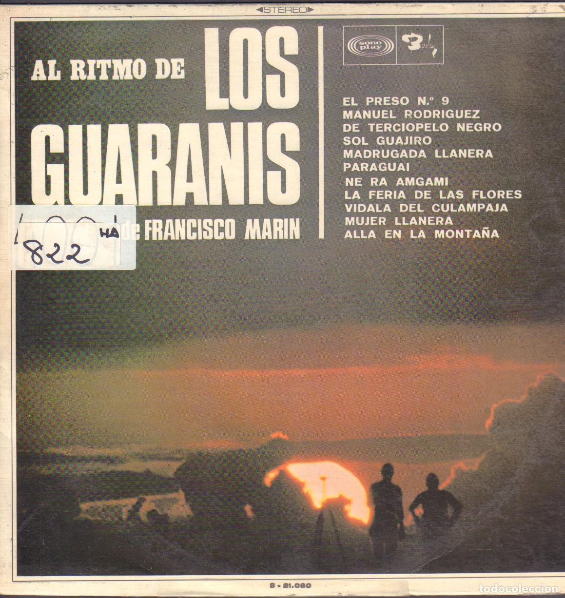 Discos de vinilo: AL RITMO DE &rdquo;LOS GUARANIS&rdquo; - SOL GUAJIRO, PARAGUAI, MUJER LLANERA.../ LP SONOPLAY 1969 RF-26193