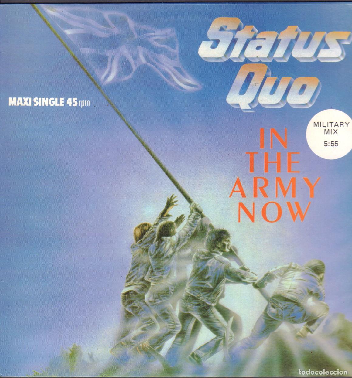 Discos de vinilo: STATUS QUO - IN THE ARMY NOW (MILITARY MIX) / MAXISINGLE PHONOGRAM 1986 RF-26205