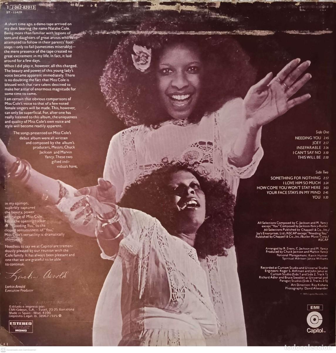 Discos de vinilo: Natalie Cole - Inseparable - Foto 2
